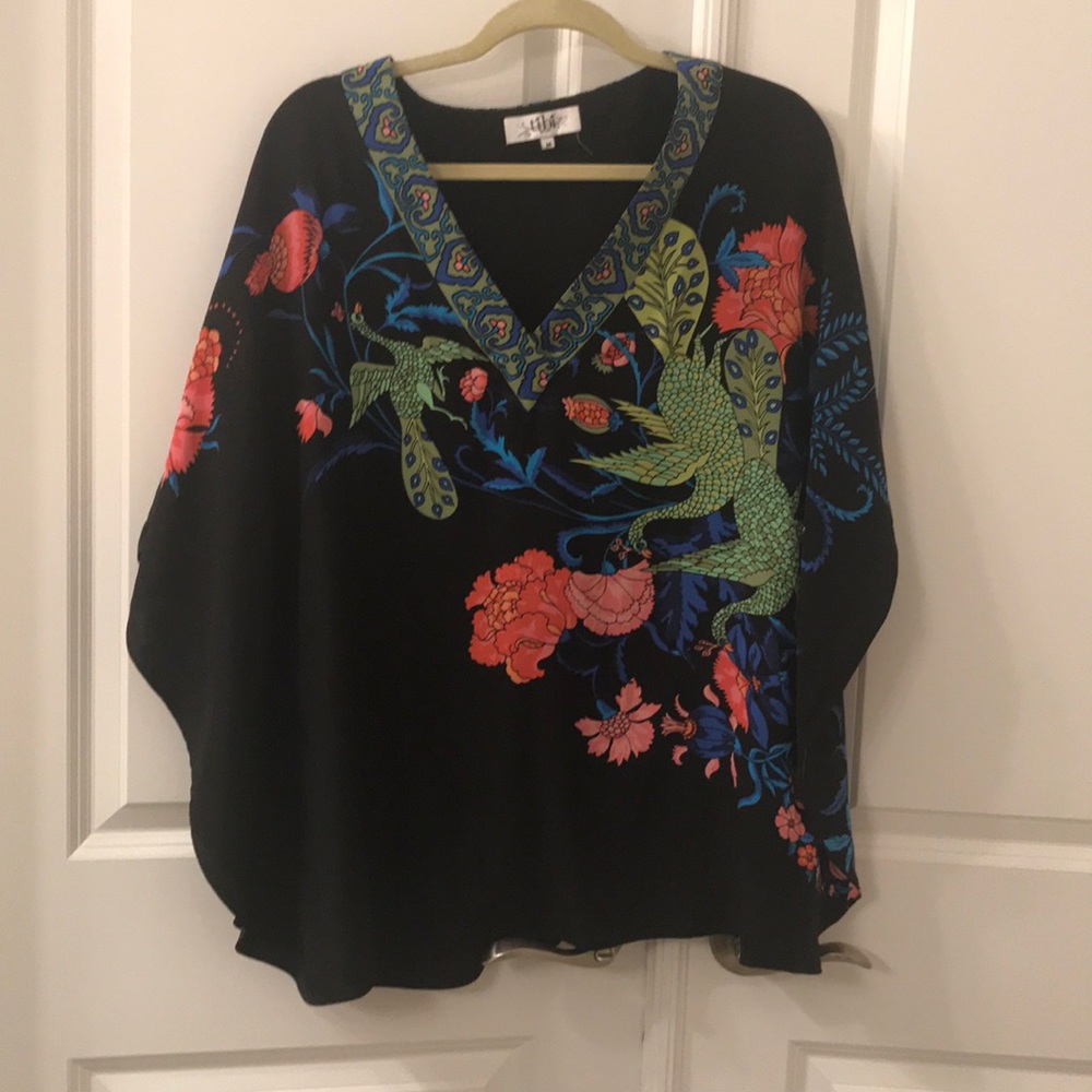 Tibi batwing silk top